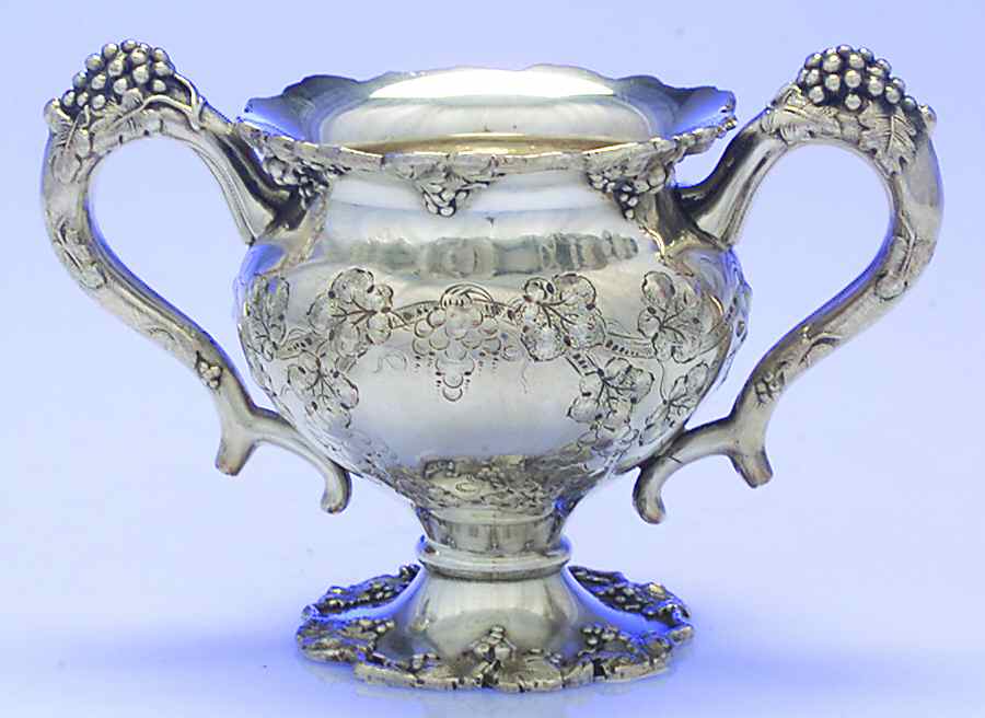 Vintage-Chased (Silverplate, Hollowware) Silverplate Mini Open Sugar by International Silver-1