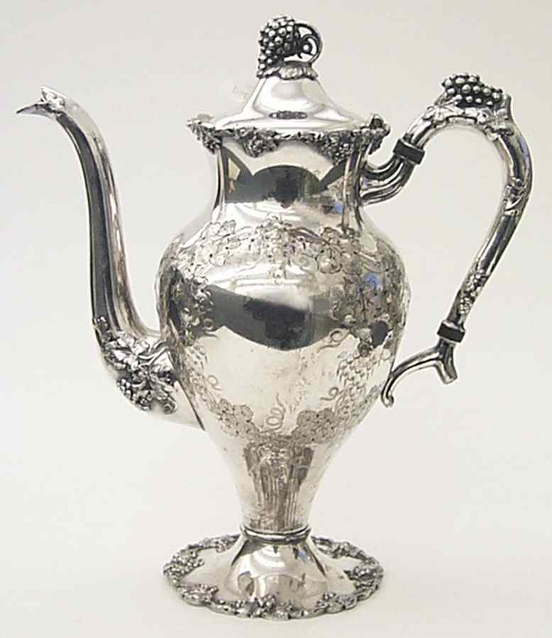 Vintage-Chased (Silverplate, Hollowware) Silverplate Chocolate Pot by International Silver-1