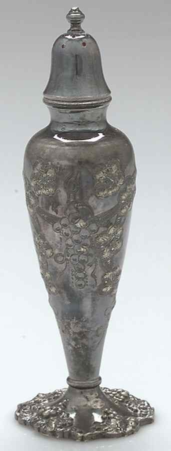 Vintage-Chased (Silverplate, Hollowware) Pepper Shaker by International Silver-1