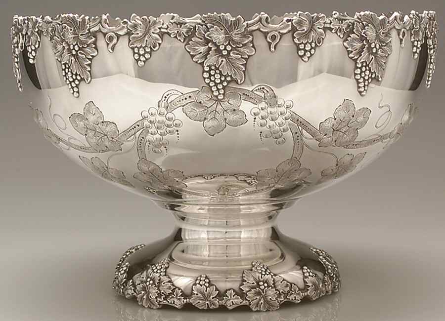 Vintage-Chased (Silverplate, Hollowware) Punch Bowl by International Silver-1