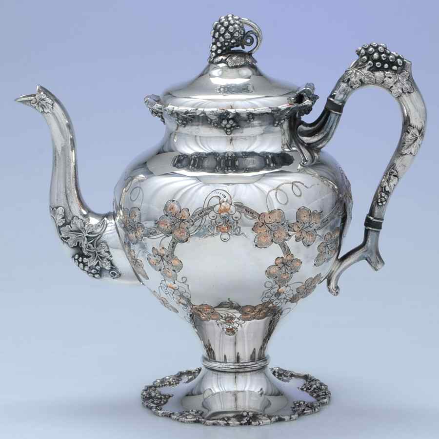 Vintage-Chased (Silverplate, Hollowware) Teapot by International Silver-1