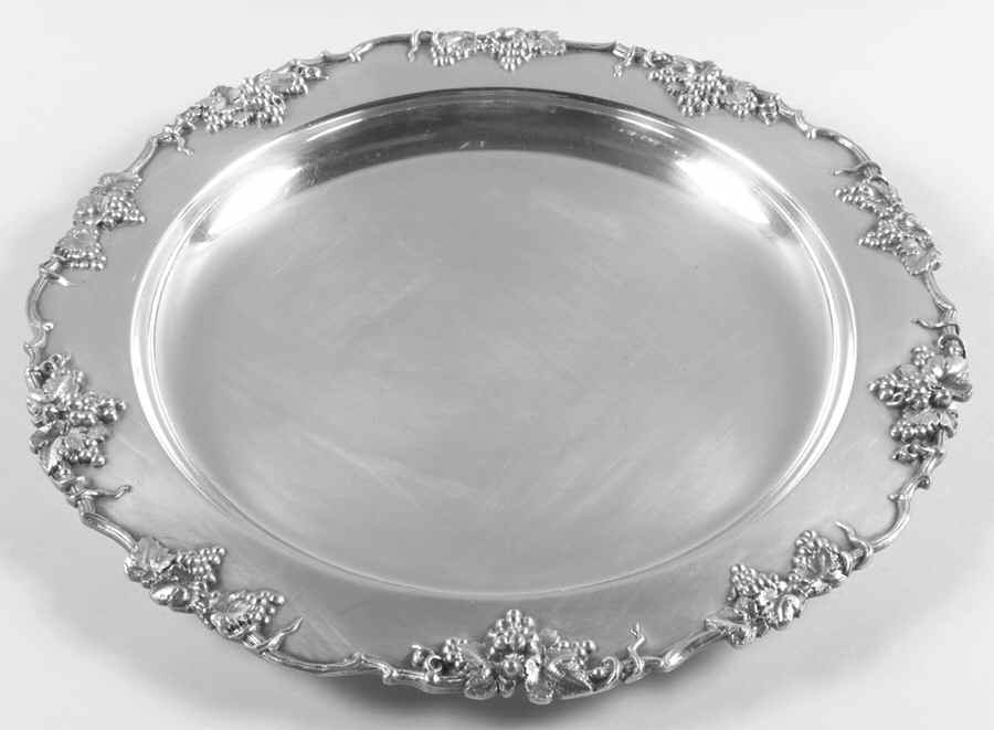 Vintage-Plain (Silverplate, Hollowware) 14" Round Tray by International Silver-1