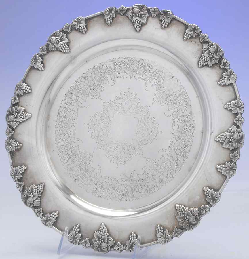 Vintage-Plain (Silverplate, Hollowware) 12" Round Tray by International Silver-1