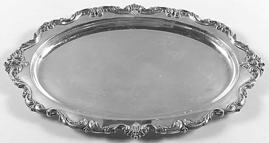Orleans (Silverplate, Hollowware) Medium Plated Meat Platter No Well by International Silver-1