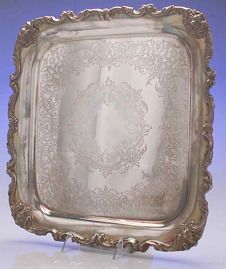 Orleans (Silverplate, Hollowware) Square Silverplate Tray by International Silver-1