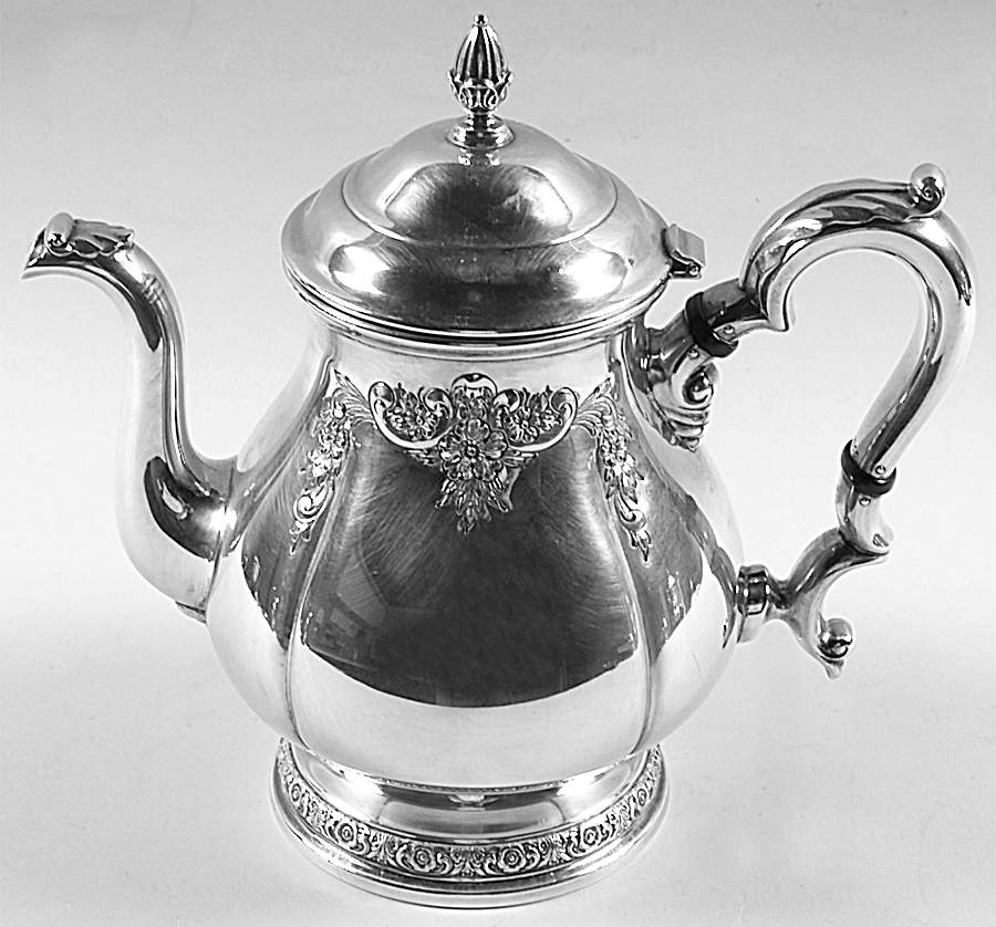 Prelude-Chased (Sterling Hollowware) Teapot by International Silver-1