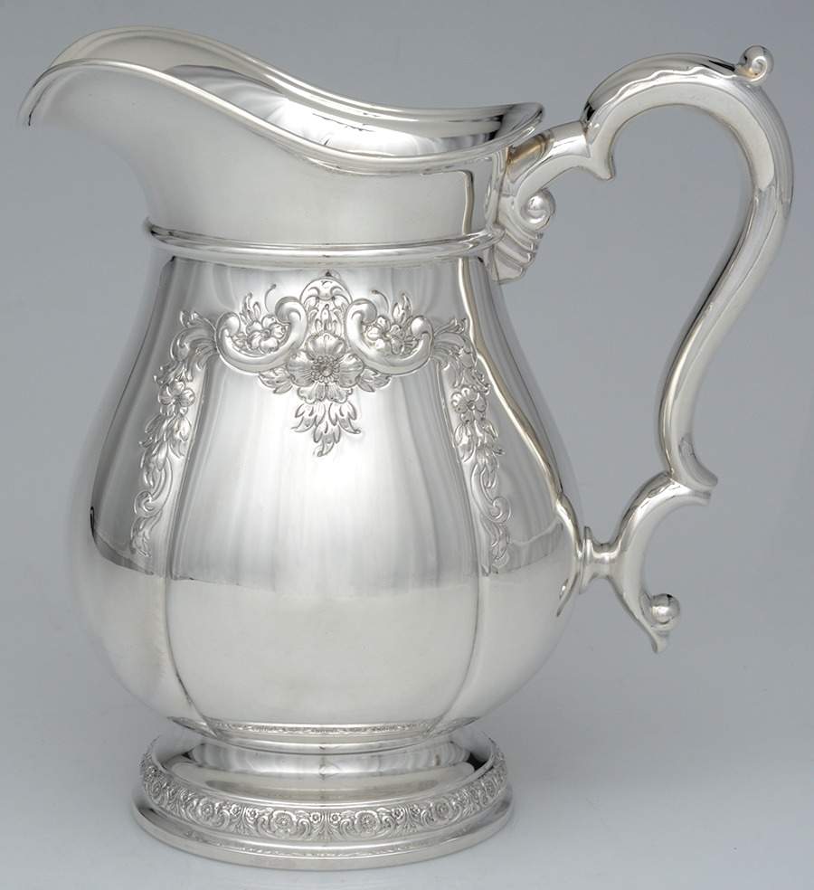 Prelude-Chased (Sterling Hollowware) Sterling Water Pitcher by International Silver-1