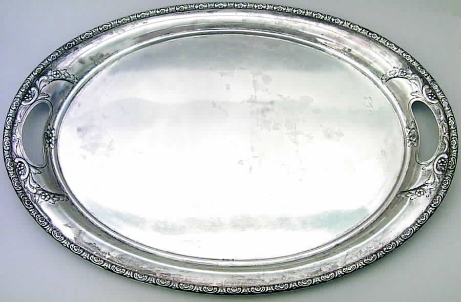 Prelude-Chased (Sterling Hollowware) Large Waiter Tray by International Silver-1