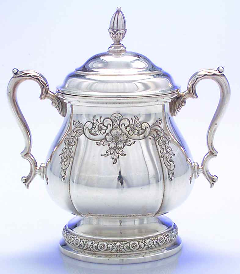 Prelude-Chased (Sterling Hollowware) Sugar Bowl & Lid by International Silver-1