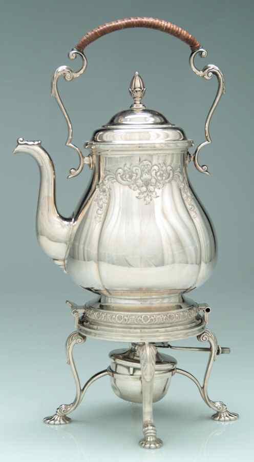Prelude-Chased (Sterling Hollowware) Kettle, Stand & Burner by International Silver-1