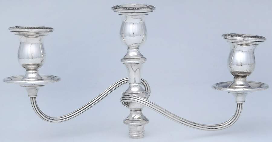 Prelude-Plain (Sterling Hollowware) 3-Light Sterling Candelabra Branch by International Silver-1