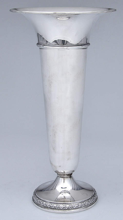 Prelude-Plain (Sterling Hollowware) 12" Weighted Trumpet Vase by International Silver-1