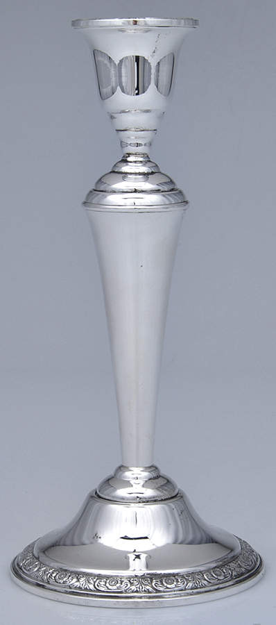 Prelude-Plain (Sterling Hollowware) 9" Weighted Candlestick by International Silver-1