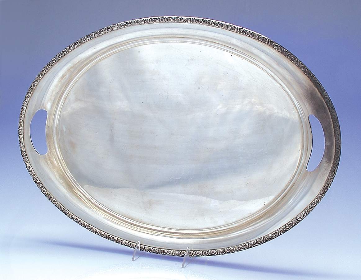 Prelude-Plain (Sterling Hollowware) Large Waiter Tray by International Silver-1