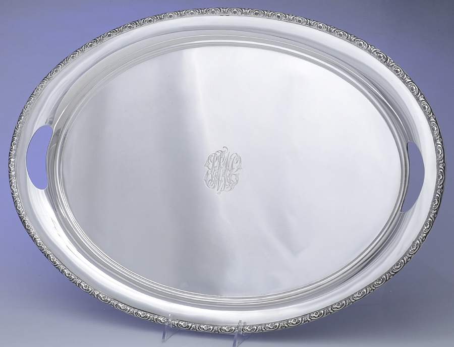 Prelude-Plain (Sterling Hollowware) Large Waiter Tray by International Silver-1