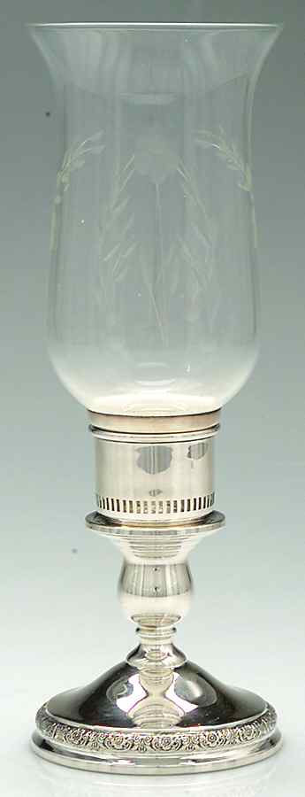 Prelude-Plain (Sterling Hollowware) Weighted Hurricane Lamp & Globe by International Silver-1