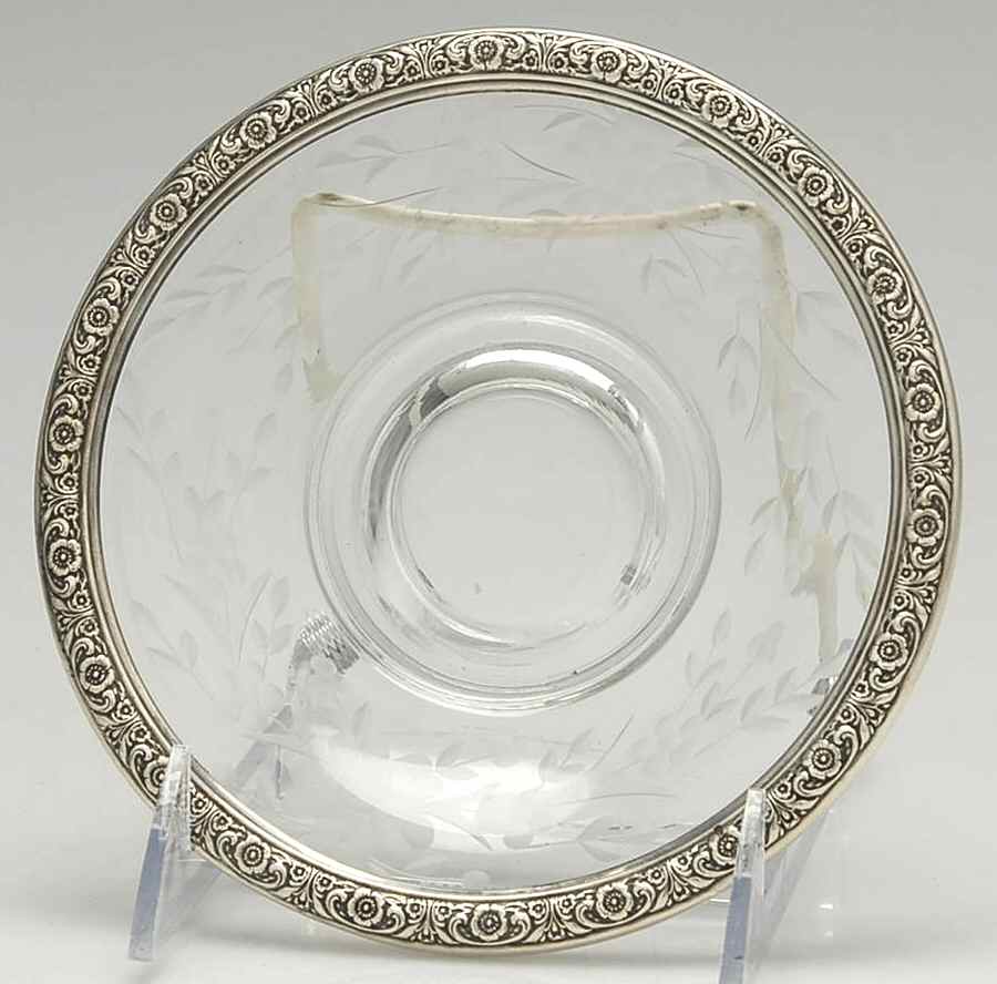 Prelude-Plain (Sterling Hollowware) Crystal Myonnaise Underplate with Sterling Band by International Silver-1