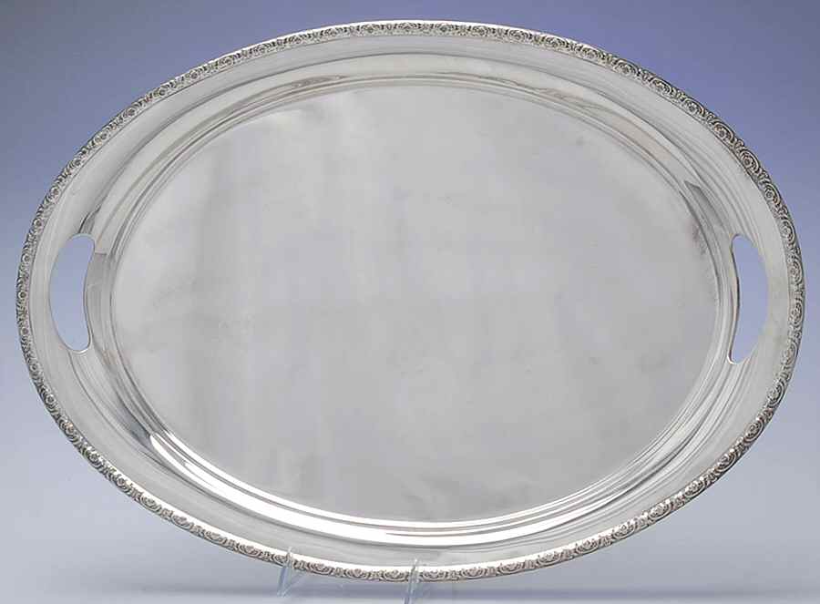 Prelude-Plain (Sterling Hollowware) Large Waiter Tray by International Silver-1