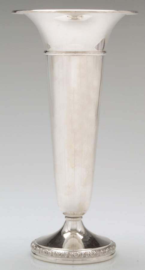 Prelude-Plain (Sterling Hollowware) 9" Weighted Trumpet Vase by International Silver-1