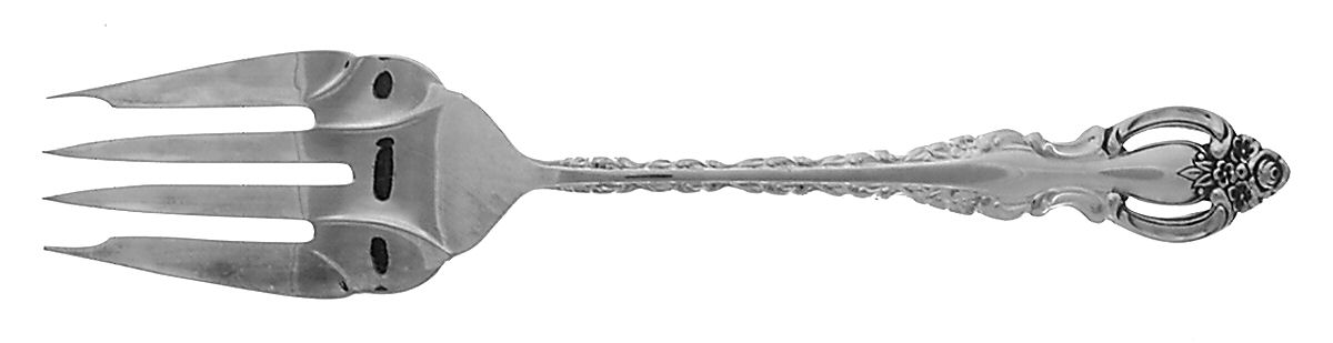 Countess (Silverplate, 1969, Korea) Medium Solid Cold Meat Serving Fork by International Silver-1