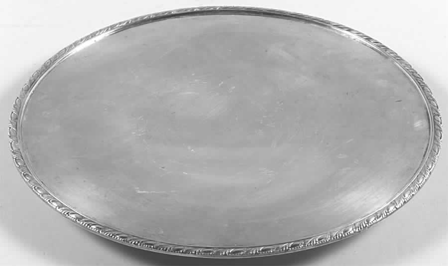 Evandale (Silverplate, Hollowware) Silverplate Footed Cake Plate by International Silver-1