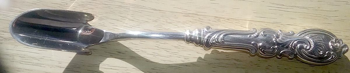 Raja (Silverplate) Cheese Scoop with Silverplate Scoop by International Silver-1