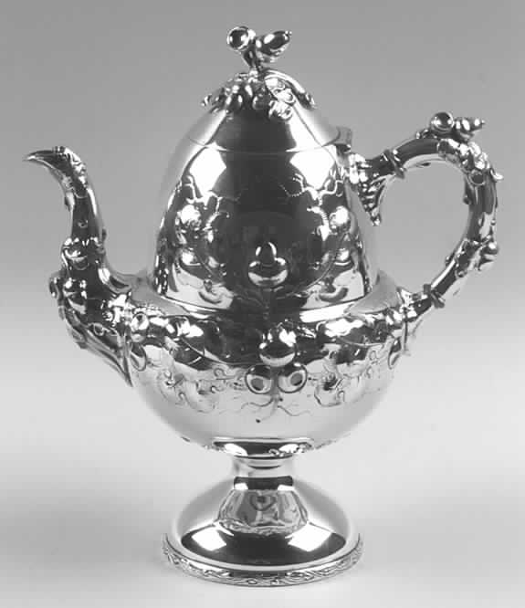 Charter Oak-Hand Chased Teapot by International Silver-1