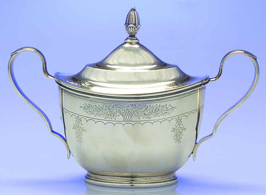 Richmond-Chased Sugar Bowl & Lid by International Silver-1