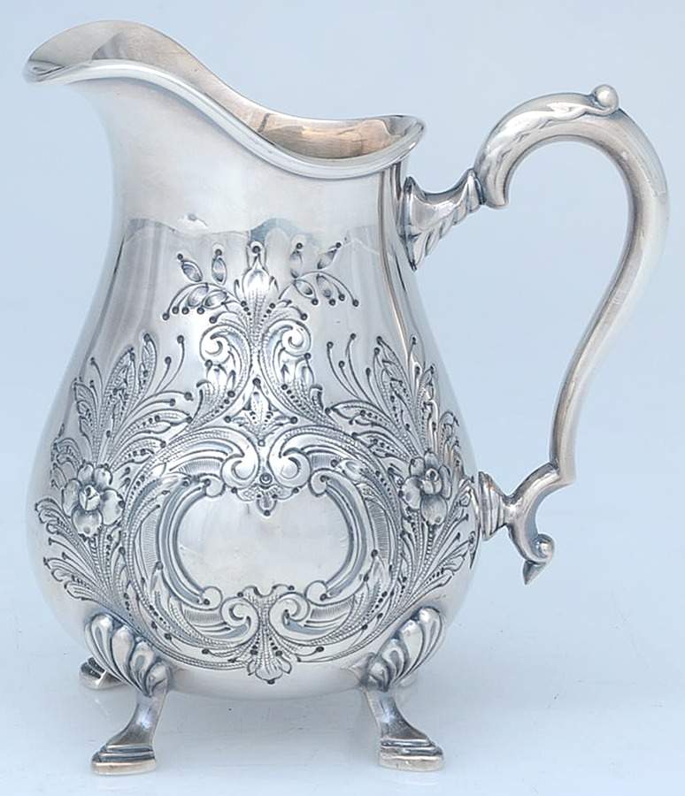 Georgian Court-Hand Chased (Silverplate, Hollowware Creamer by International Silver-1