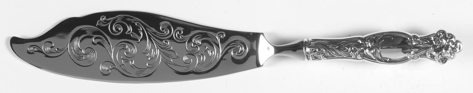 Frontenac (Sterling, Newer) Engraved Fish Serving Knife-Stainless Blade by International Silver-1