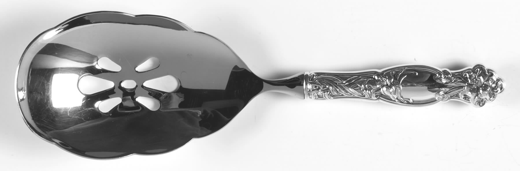 Frontenac (Sterling, Newer) Pierced Serving Spoon with Stainless Bowl by International Silver-1