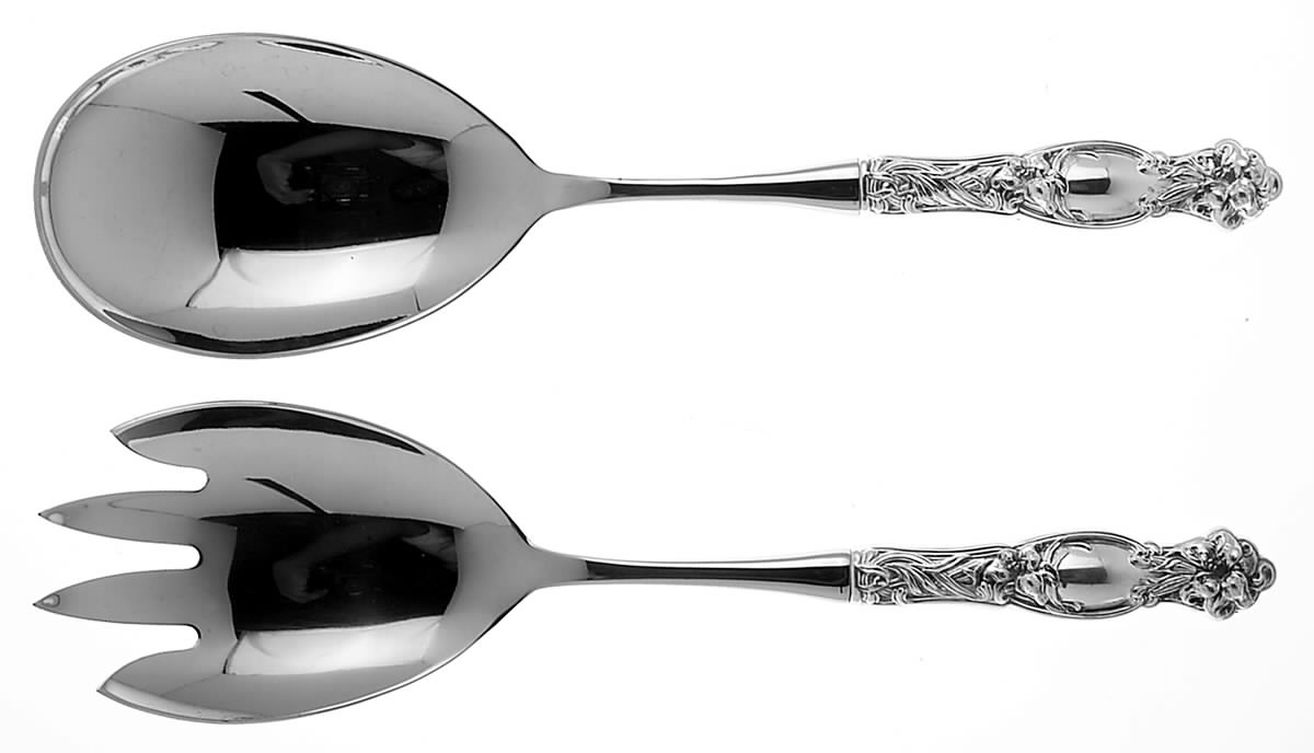 Frontenac (Sterling, Newer) 2 Pc Salad Set with Stainless Bowl by International Silver-1