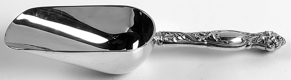 Frontenac (Sterling, Newer) Ice Scoop with Silverplate Bowl by International Silver-1