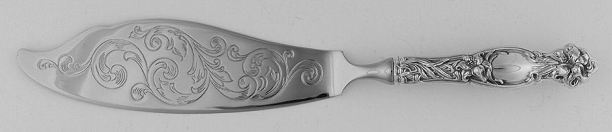 Frontenac (Sterling, Newer) Engraved Fish Serving Knife-Stainless Blade by International Silver-1