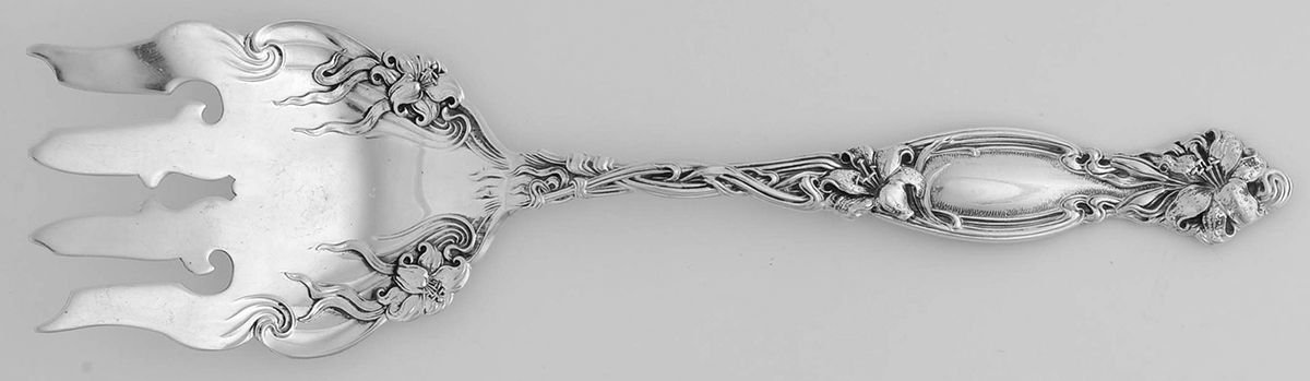 Frontenac (Sterling, Newer) Solid Salad Serving Fork by International Silver-1