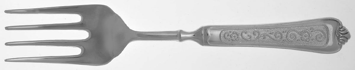 INS249 (Silverplate) Large Solid Cold Meat Serving Fork by International Silver-1