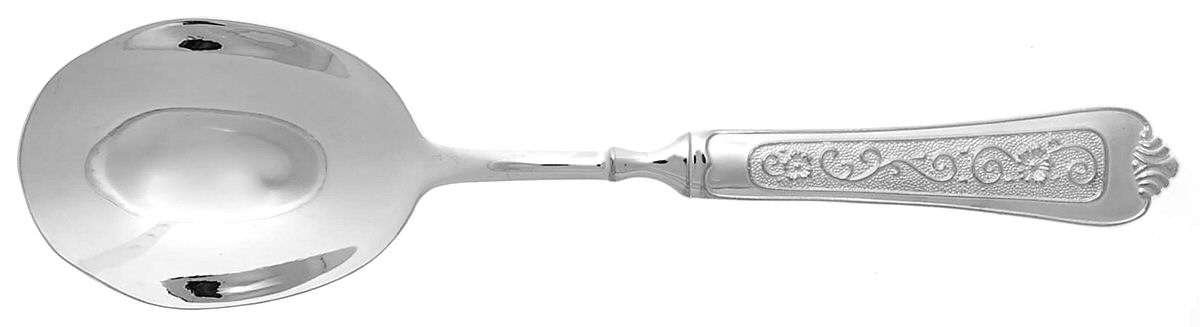 INS249 (Silverplate) Solid Smooth Casserole Spoon by International Silver-1