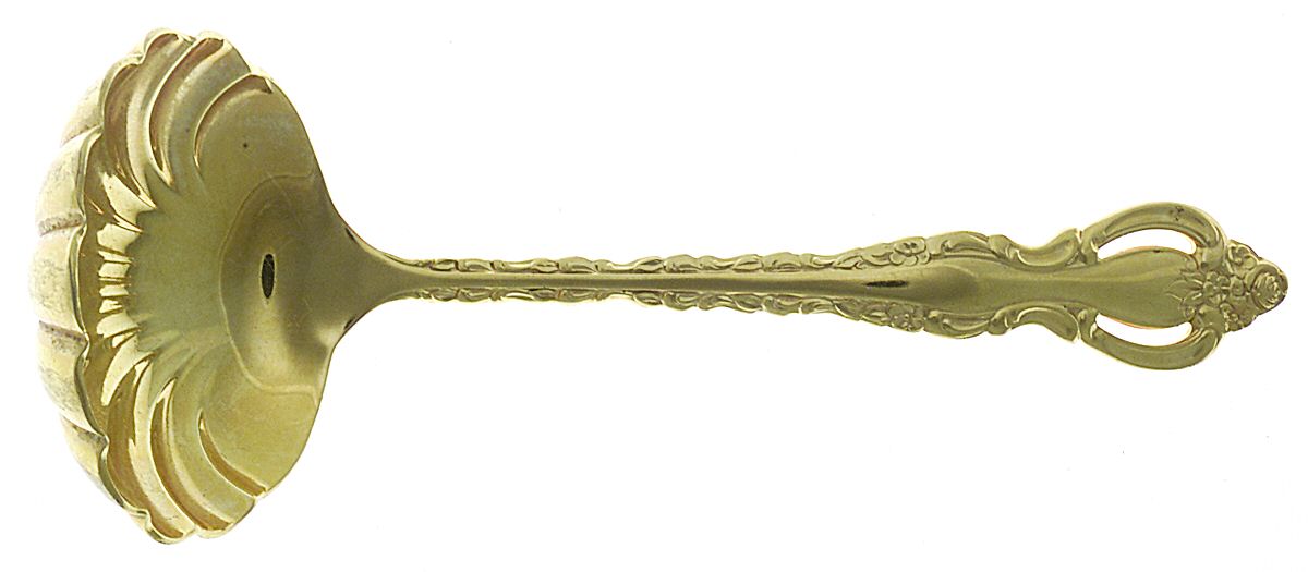 Golden Countess (Gold Electroplate, 1978) Gravy Ladle with Shell Bowl by International Silver-1