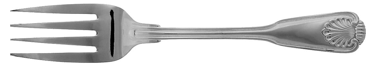 Royal Shell (Silverplate) Medium Solid Cold Meat Serving Fork by International Silver-1