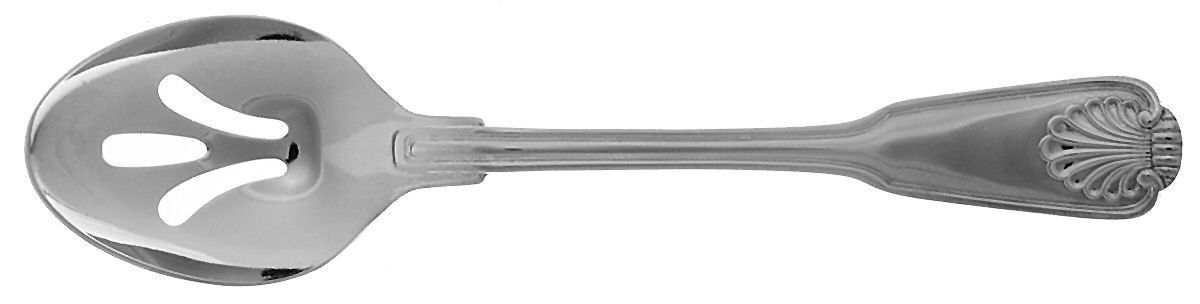 Royal Shell (Silverplate) Pierced Tablespoon (Serving Spoon) by International Silver-1