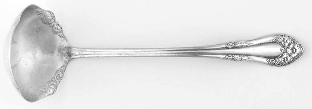INS267 (Silverplate) Solid Piece Cream Ladle by International Silver-1