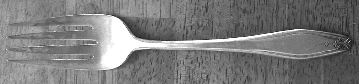 INS271 (Silverplate) Large Solid Cold Meat Serving Fork by International Silver-1