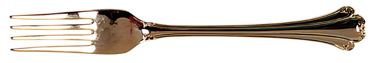 Golden American Chippendale Fork by International Silver-1