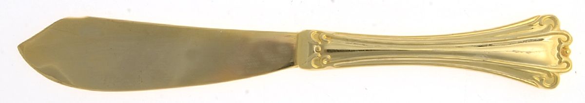 Golden American Chippendale Flat Handle Master Butter Knife by International Silver-1
