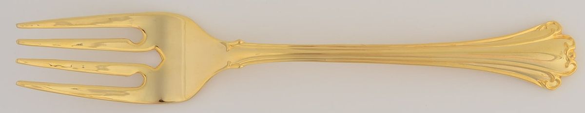 Golden American Chippendale Individual Salad Fork by International Silver-1