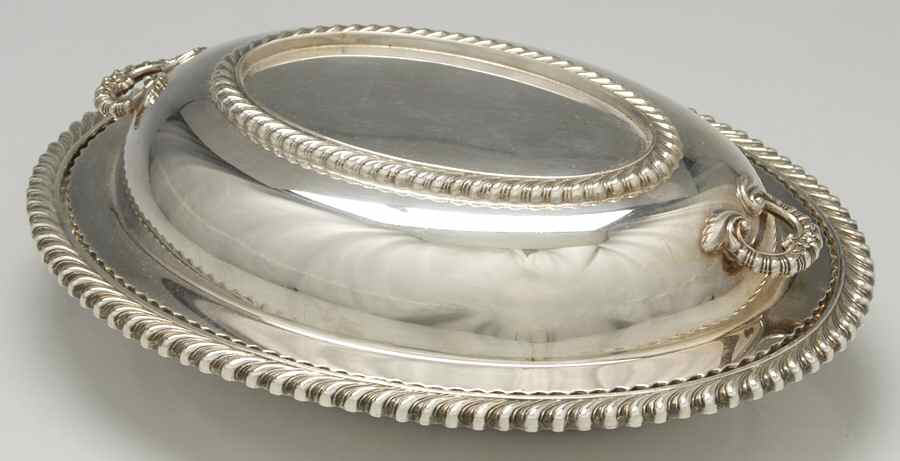 Ashley (Silverplate, Hollowware) Double Vegetable Bowl by International Silver-1