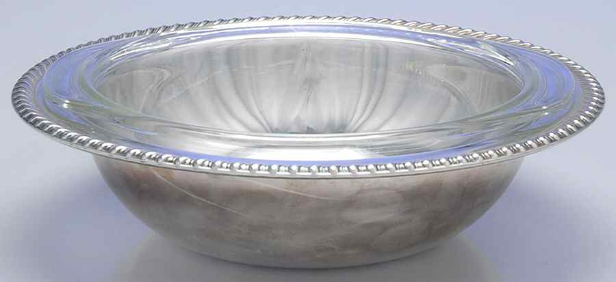 Ashley (Silverplate, Hollowware) 1.5 Qt Round Covered Casserole W/No Lid by International Silver-1