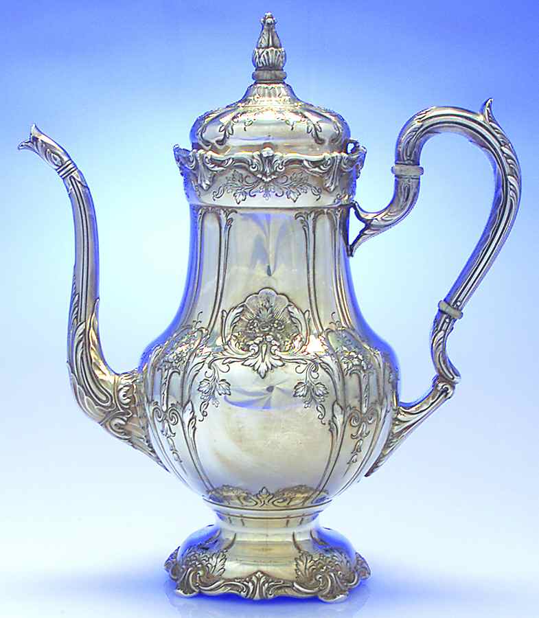 Richelieu-Hand Chased (Sterling, Hollowware) Coffee Pot by International Silver-1