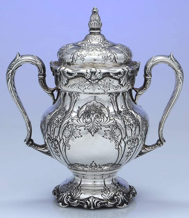 Richelieu-Hand Chased (Sterling, Hollowware) Sugar Bowl & Lid by International Silver-1