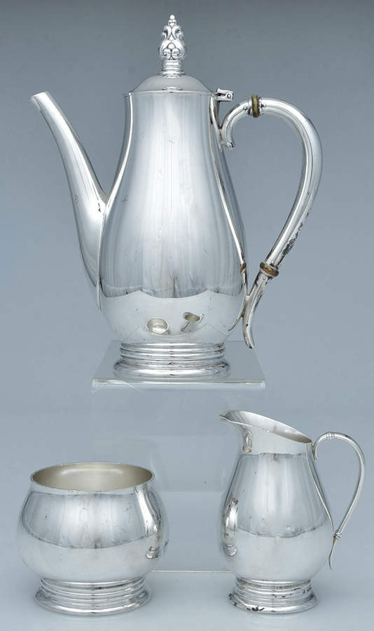 Royal Danish (Sterling, Hollowware) 3 Pc Demi Set-(SCPM, SCRM, SSUOM) by International Silver-1